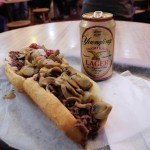 A Philadelphia specialty: cheesesteak. There were 20 people in front of the queue but it was worth the wait. Tasty!