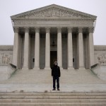 Daisuke in front of the Supreme Court
