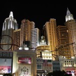 The miniature skyline of the New York, New York hotel