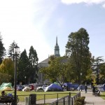 A small tent camp - the remainders of the Occupy Berkeley movement