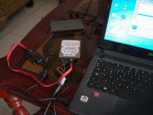 Copying data from the old laptop harddisk