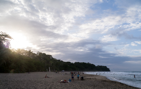 Puerto Viejo beach at sunset